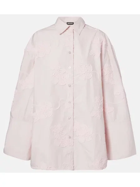 Cămașă Rotate cu broderie roz