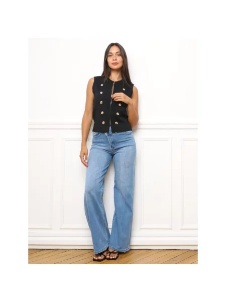 Top La Modeuse negru