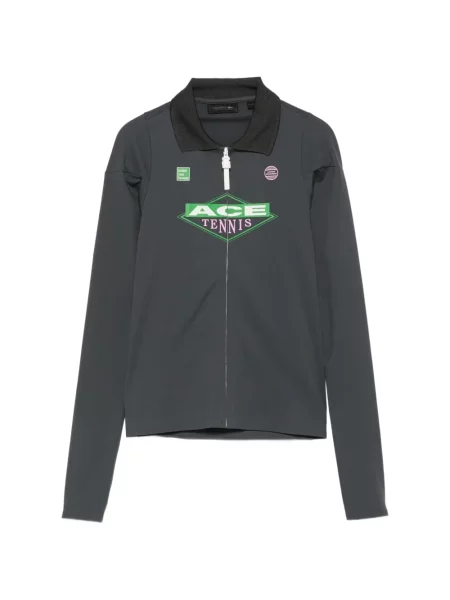 Lung tricou Lacoste cu imagine gri