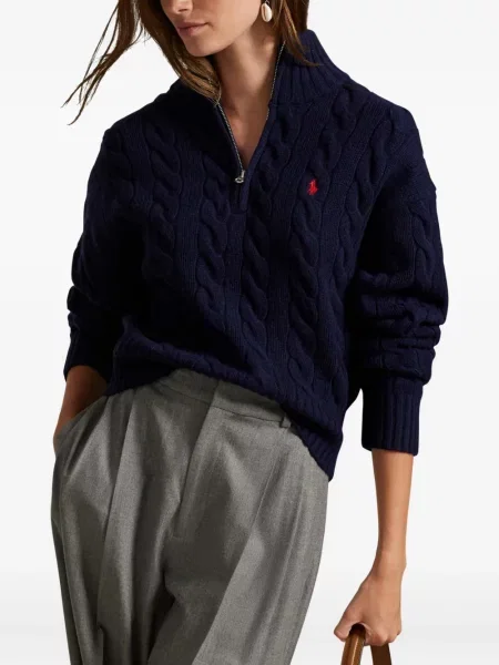 Căciulă Polo Ralph Lauren cu broderie cu dungi cowboy roșu