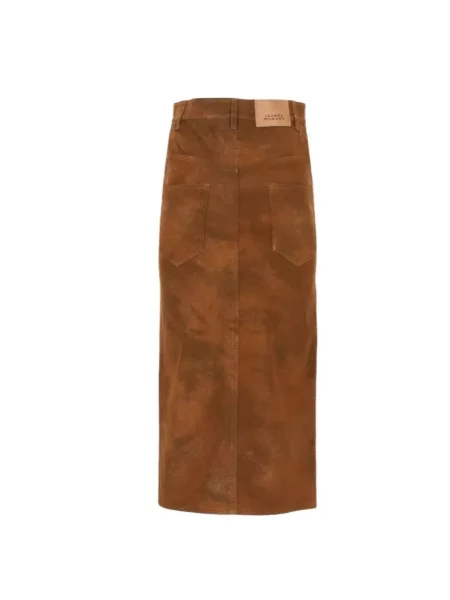 Spódnica maxi Isabel Marant brązowa
