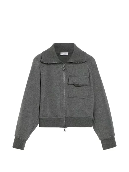 Bluza rozpinana dziecięca Brunello Cucinelli szara