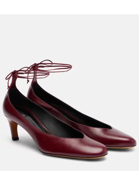 Pantofi cu toc Proenza Schouler din piele bordo
