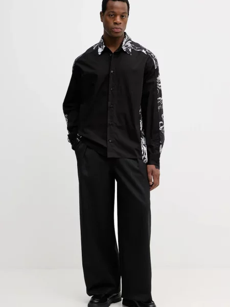 Сорочка Versace Jeans Couture relaxed чорний