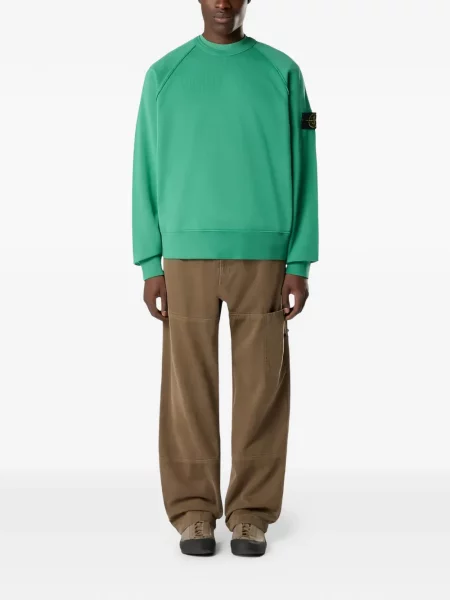 Hanorac Stone Island cu strasuri verde
