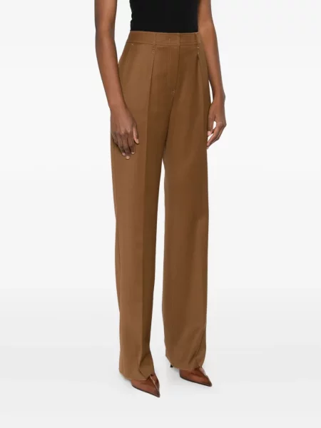 Pantaloni Max Mara plisate maro