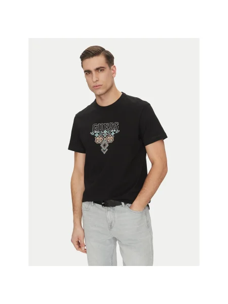 Guess Póló Classic Fit fekete