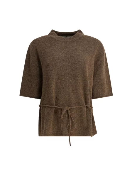 Sweter Umarmung wełniany brązowy