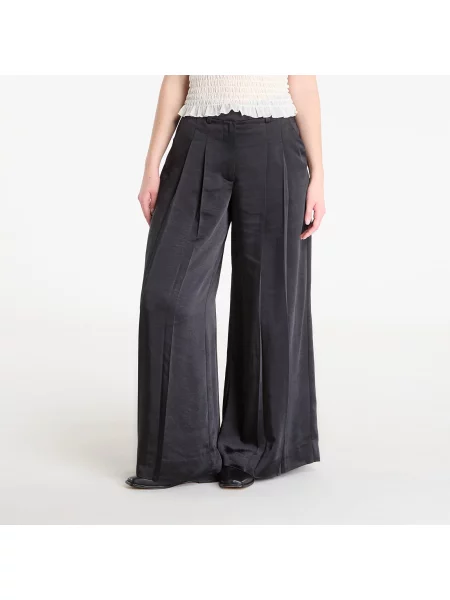 Kalhoty AllSaints Poppy Satin Trouser Black 25 černé