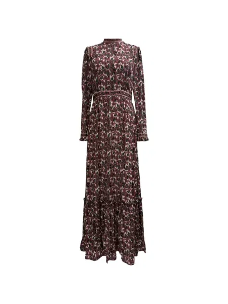 Rochie Vilshenko cu imagine cu model paisley roșu