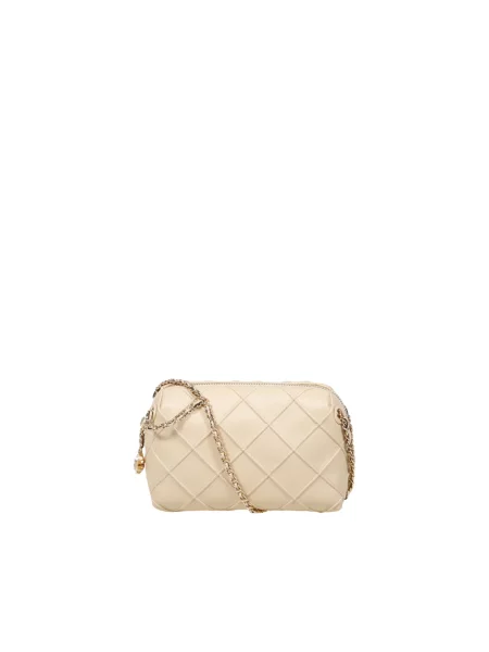 Torebka crossbody Tory Burch skórzana beżowa