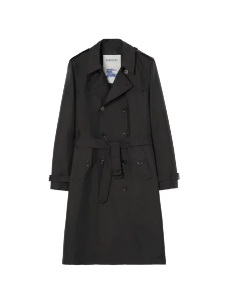 Lung trenci Burberry cu imprimeu geometric maro