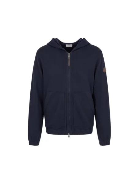 Bluza z kapturem Moncler z kapturem niebieska