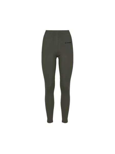 Spodnie Jil Sander z nadrukiem zielone