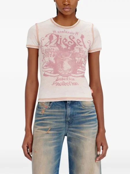 Tricou Diesel roz