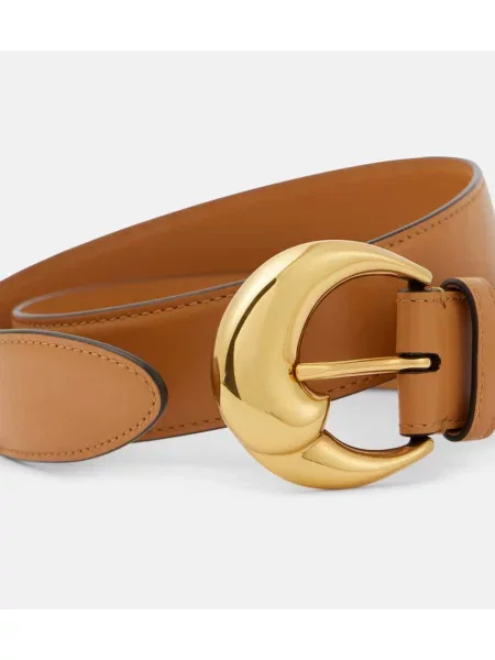 Curea Etro din piele cu model paisley maro