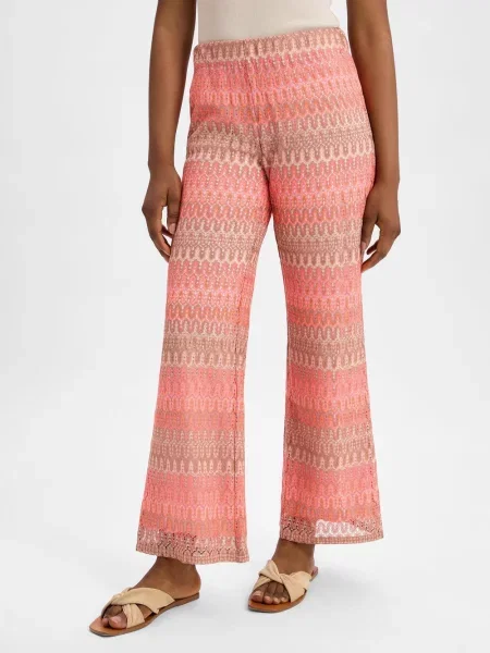 Cartoon Letnie spodnie Kobiety wyrazisty róż|różowy wzorzysty 38 różowe