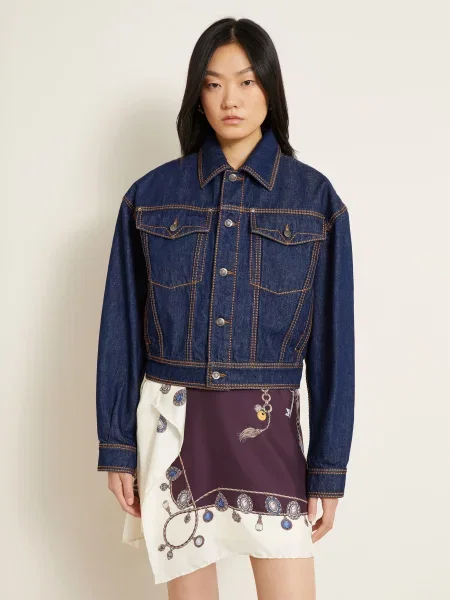 Versace Džínová Bunda blue modrá