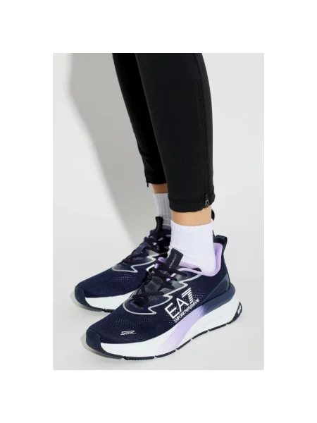 Sneakersy Emporio Armani Ea7 z logo niebieskie
