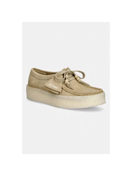 Clarks Originals Wallabee Cup mokasyny zamszowe zielone