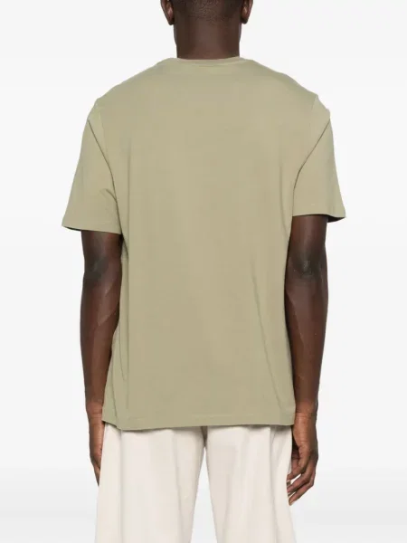 Tricou Maison Kitsune cu broderie verde