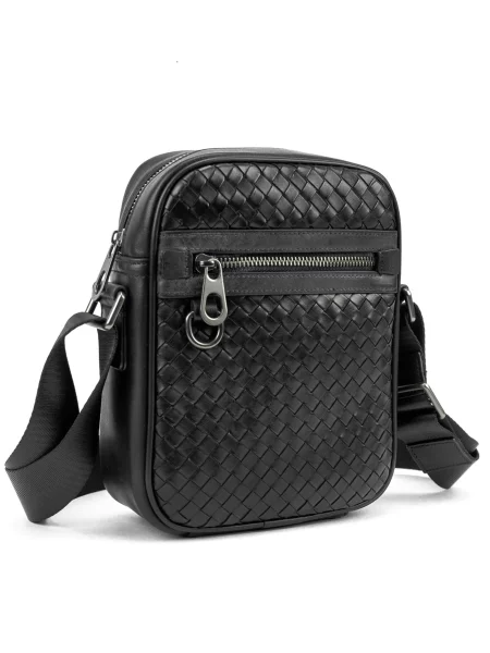 Кожаная сумка через плечо Royalbag черная