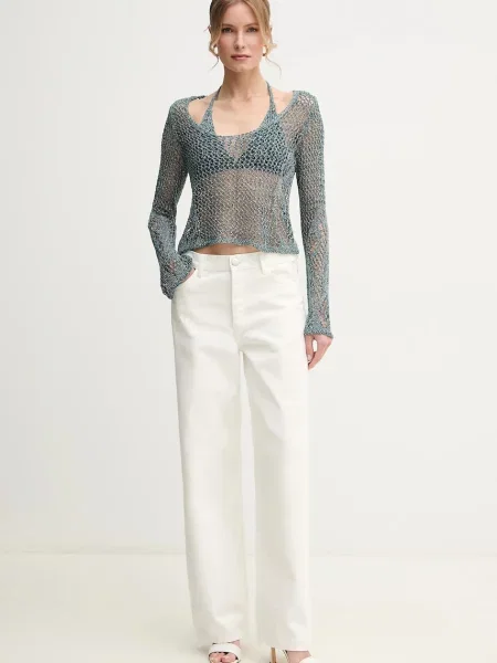 Блузка Pinko з аплікацією зелений