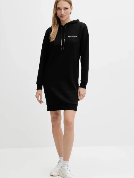 Armani Exchange sukienka mini prosta czarny
