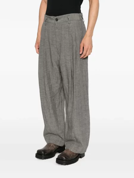 Pantaloni Ziggy Chen în carouri gri