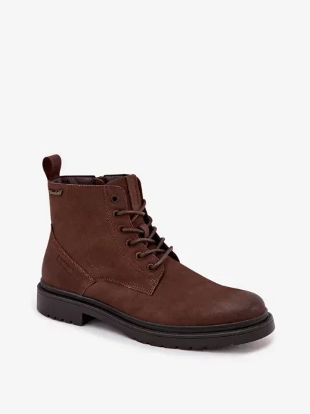 Čevlji do gležnjev Big Star Shoes iz semiša rjava