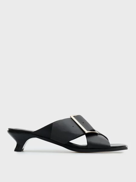 Кожаные мюли Prpy черные