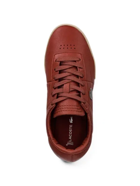 Sneakerși Lacoste din piele portocaliu