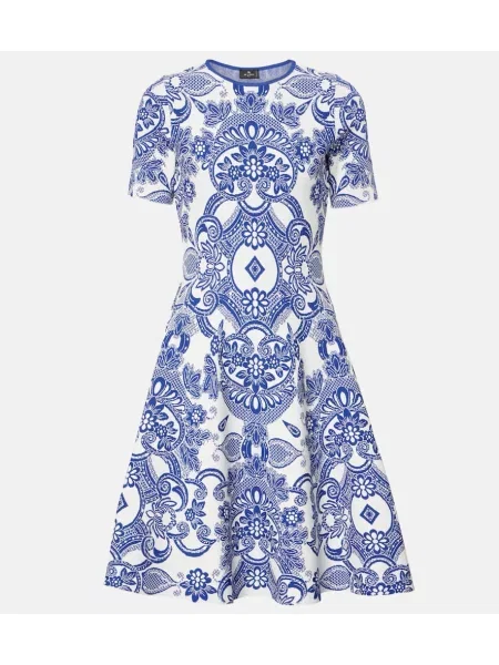 Rochie Etro cu model paisley albastru