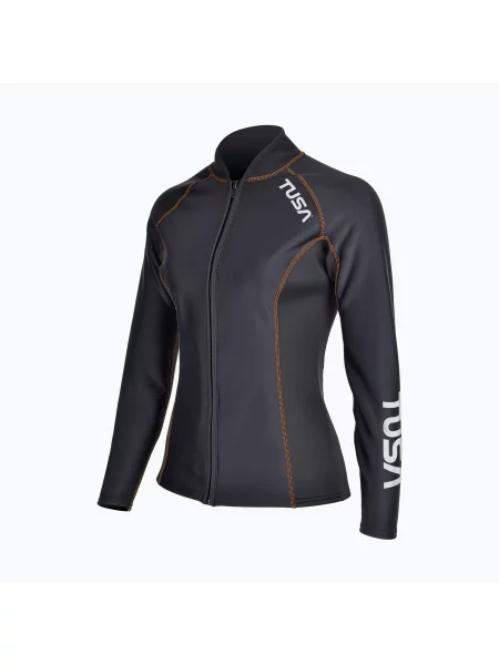 Дамска блуза с дълъг ръкав за плуване TUSA Rashguard Thermal black черно