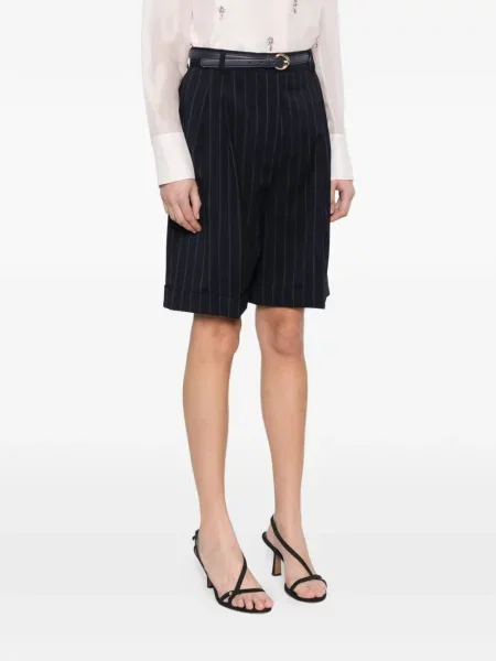 Pantaloni scurți Max Mara cu dungi albastru