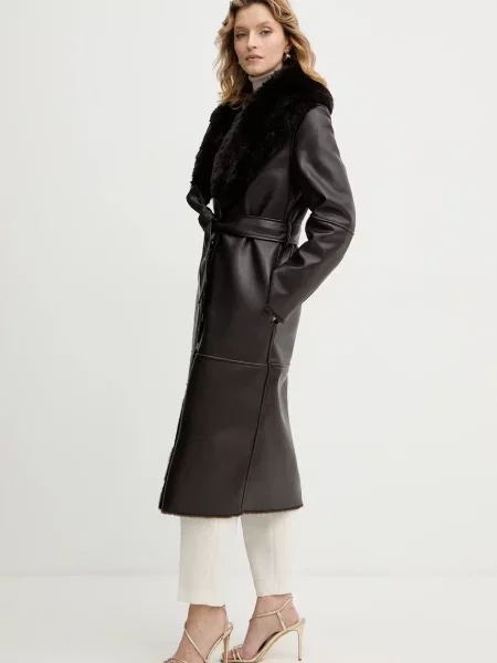 Marciano by Guess płaszcz ZOEY brązowy