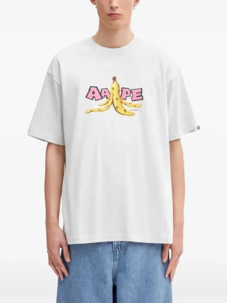 Rövid póló Aape By *a Bathing Ape® nyomtatás szürke