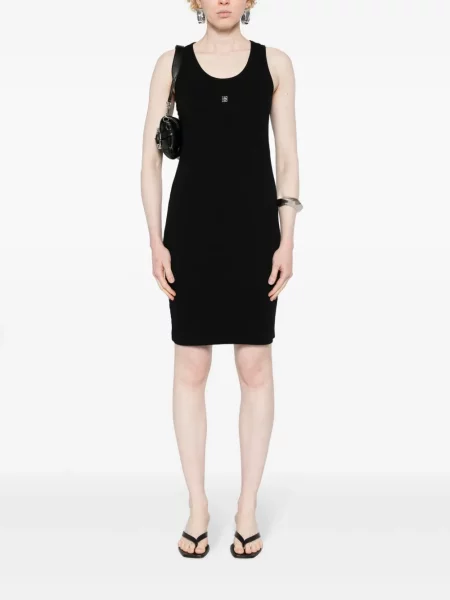 Kostiumas briaunotas mini mini suknelė Givenchy juoda