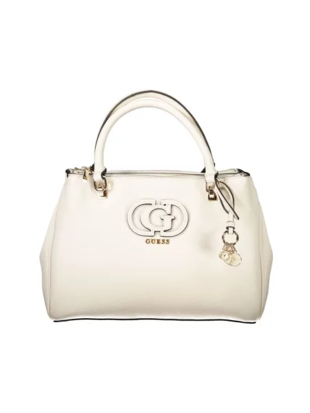 Lniana listonoszka Guess elegancka biała