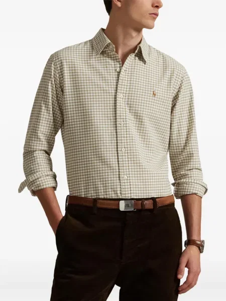 Manšestrové s límcem izolované polotričko Polo Ralph Lauren bílé
