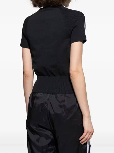 Top Adidas cu dungi alb