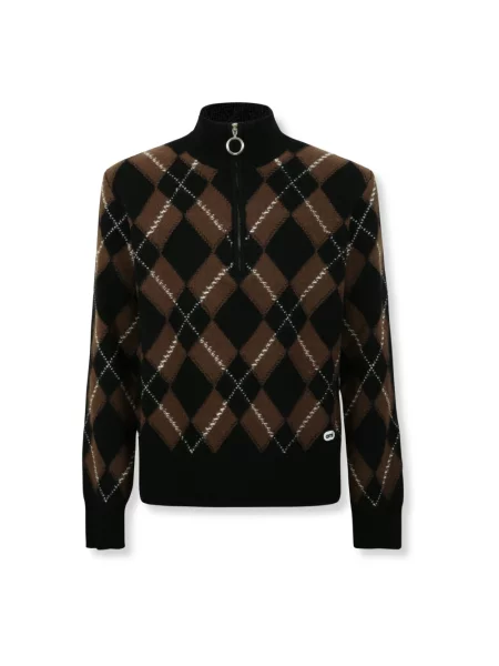 Kardigan Ami Paris wełniany z wzorem argyle