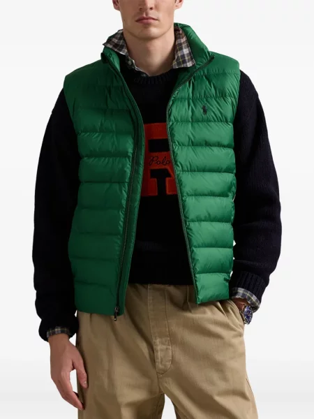 Μικρός κασκέτο Polo Ralph Lauren με χαμηλή μέση υφαίνω διαγωνίως πράσινο