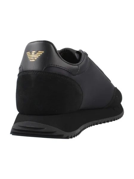 Sneakerși Emporio Armani Ea7 din piele negru