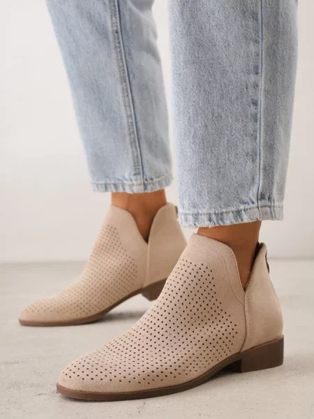 Botine închis bej