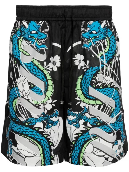 Pantaloni scurți Amiri cu imagine negru