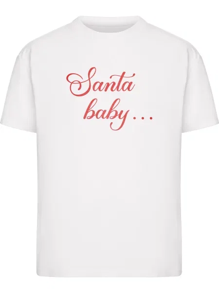 Miss Tee Póló Santa Baby piros fehér