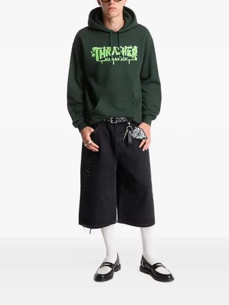 Hanorac cu glugă Thrasher verde