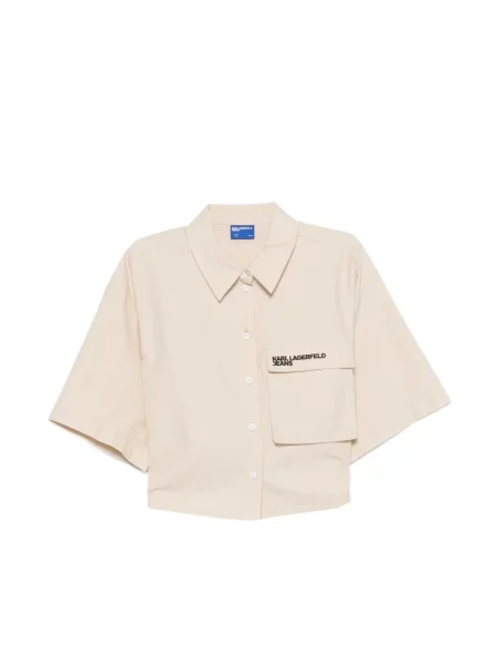 Cămașă de blugi Karl Lagerfeld Jeans cu broderie