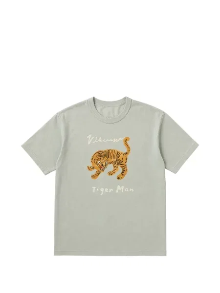 Tricou Visvim cu imagine cu dungi de tigru albastru
